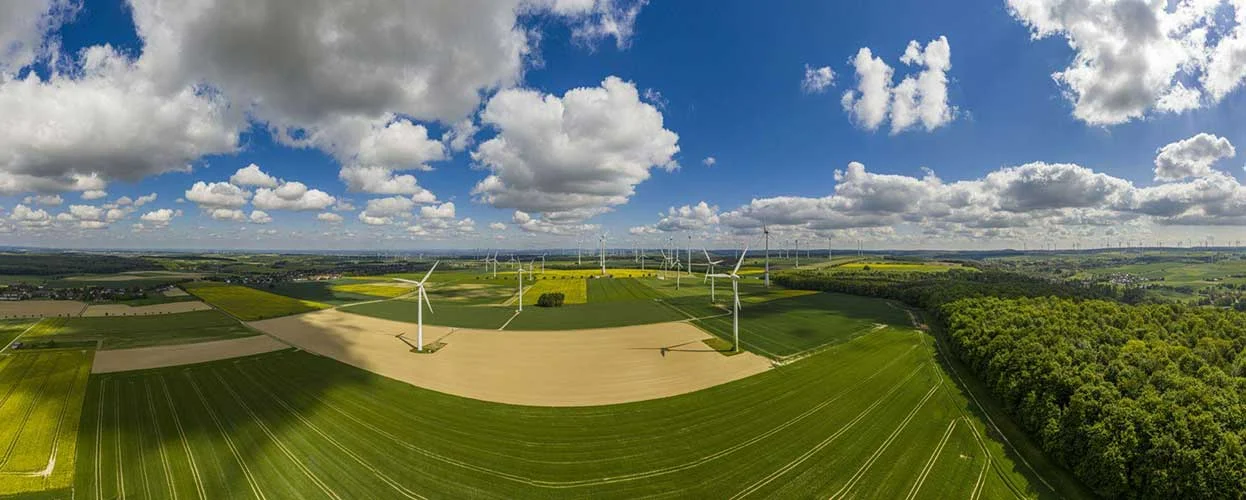 Windpark mit Windenergieanlagen in Deutschland